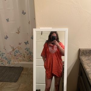 Retro hippie shirt dress